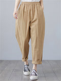 Elastic Waist Casual Durable Pants for Women