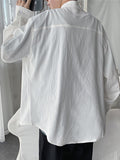 Simple Style Stand Collar Long Sleeve Linen Shirt for Men