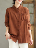 Women's Temperament Sweet Solid Color Shirts