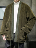 Stylish Windproof Warm Corduroy Fluffy Coat for Men