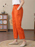 100% Linen Extra Loose Tapered Pants for Women