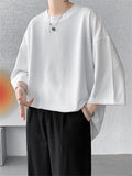 3/4 Sleeve Comfortable Textured Shirts for Male