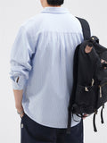 Men's Cozy Leisure Single-Breasted Stripe Shirt