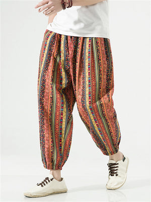 Men's Bohemian Style Print Summer Oversized Lantern Pants