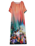 Women's Flourishing Flowers Loose-fitting Breathable Dress