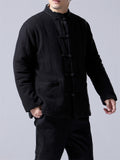 Winter Linen Cotton New Chinese Style Coats For Men