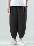 Casual Comfy Solid Color Wide Leg Pants For Men