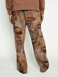 Hip Hop Trendy Mid Waist Leisure Printed Pants for Men