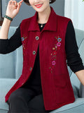 Corduroy Middle-aged Mother Vest Women's Jackets