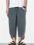 Casual Relaxed Nice Wide Leg Cropped Harem Pants For Men