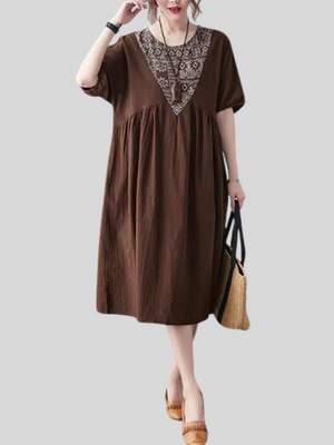 Ladies Large Size Cotton Linen Dresses