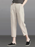 Linen Thin Loose Cropped Pants