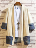 Patchwork Printed Cardigan Cotton Linen Jackets