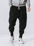 Comfort Drawstring Banded Ankle Linen Pants