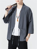 Cissot Casual Loose Comfy Kimono Shirts for Men