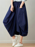 Linen Bloomers Solid Color Skirts In Stock