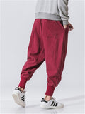 Comfort Drawstring Banded Ankle Linen Pants