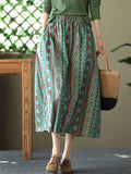 Tingfly Design Printed Vogue Gentle Long Skirt