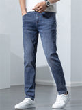 Korean Style Stretch Modern Slim Fit Men's Jeans