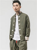 Cool Linen Traditional Tang Style Fashion Jacket