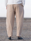 Plus Size Cotton Linen Casual Harem Men's Pants