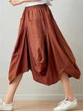 Linen Bloomers Solid Color Skirts In Stock