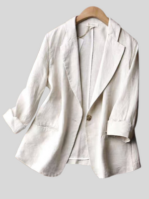 Loose Thin Cotton Linen Solid Color Jackets