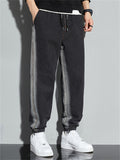 Casual Contrast Color Ankle Banded Pants