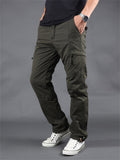 Winter Plus Size Thickened Fleece Male Multi-pocket Pants