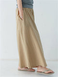 Casual Solid Color Wide Leg Pants