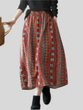 Tingfly Design Printed Vogue Gentle Long Skirt