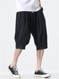 Stylish Summer Large Size Solid Drawstring Male Short Pants