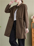 Ladies Cargo Fashionable Cool Large Size Relaxed Long Jackets In Stock