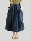 Ladies Spring Autumn Literary Classy Fresh Skirt