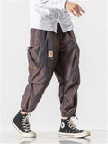 Loose Solid Color Ankle Banded Pants