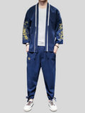 Chinese Style Casual Dragon Printed Outfits For Men