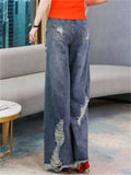 Slim High Waisted Women's Hole Jeans