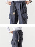 Loose Solid Color Ankle Banded Pants