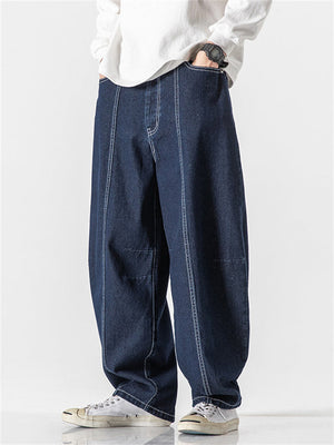 Wide Leg Loose Long Jeans For Young Men