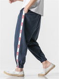 Retro Drawstring Solid Color Pants