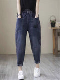 Retro Patchwork Casual Washed Jeans