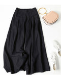 Casual Solid Color Wide Leg Pants