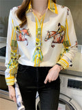 Women's Beautiful Printed Button Up Blouse