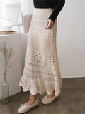 Women's Hollow Out Knitting Mermaid Skirt