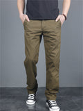 Male Spring Autumn Casual Large Size Straight Leg Pants