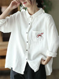 Women's Elegant Cotton Linen Long Sleeve Casual Shirts