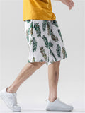 Summer Leaf Printed Seaside Holiday Shorts Pants For Men