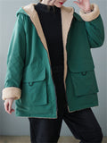 Women's Mid Length Winter Lamb Cashmere Warm Thickened Jackets