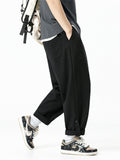 Boys Casual Cargo Loose Solid Color Pants