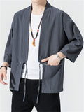 Cissot Casual Loose Comfy Kimono Shirts for Men